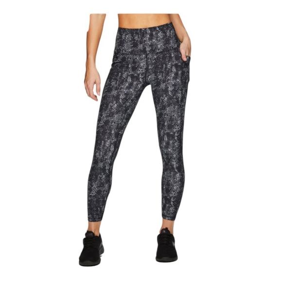 RBX NWOT Leggings High Waist all over snakeskin print black size S - Picture 1 of 9